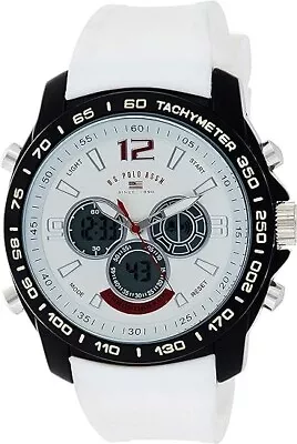 U.S. Polo Assn. Sport Men's Quartz Metal And Rubber Casual Watch Color:White • $29.08