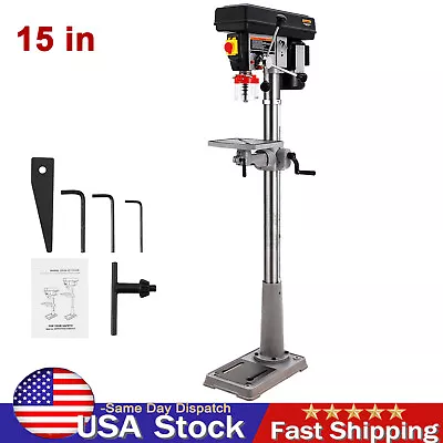 15in Floor Drill Press Cast Iron Pure Copper Motor 288-3084RPM 12 Variable Speed • $479.99