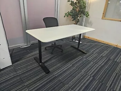 White IKEA BEKANT Office Computer Work Station Home Table Desk Home Office Desk • £59