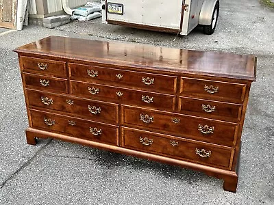 STUNNING Henredon 'Aston Court' Banded Burlwood Long Dresser - Beautiful • $1195