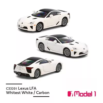 Model One Lexus LFA Coupe Carbon Fiber Roof Whitest White 1:64 Car Toy • £27.20