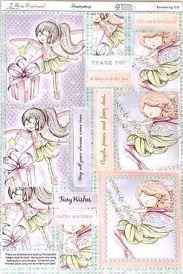 HUNKYDORY FAIRY DAYDREAMS Enchanting Gift A4 3d DIE CUT PYRAMID DECOUPAGE Sheet • £0.99