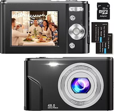 $37.52 • Buy Digital Camera Vlogging Camera Autofocus 48MP 1080P 16X Camcorders W/32GBSD Card