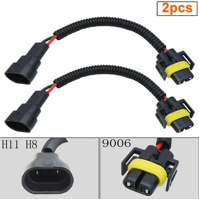 2pcs HB4/9006 To H8 H11 Converter Socket Harness Adapter Cable For Foglight New • $6.98