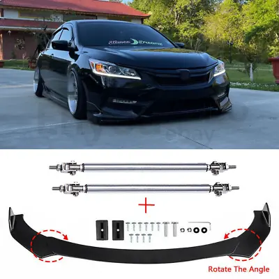 For Honda	Accord 2000-2022 Front Bumper Lip Splitter Spoiler + Strut Rods Bars • $58