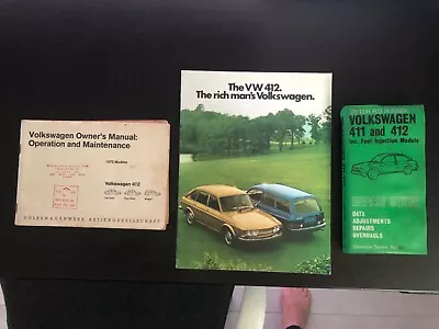 Volkswagen 411 / 412 Owners Manual Repair Guide + Dealer Ad • $15