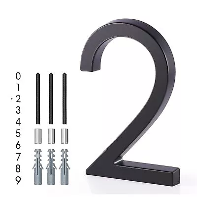 Floating House Number 2 YIPLED 6 Inch Modern House Numbers For Home Mailbox S... • $12.69