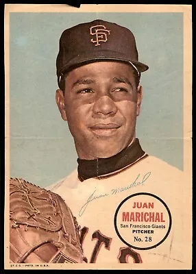 1967 Topps Pin-Ups Baseball #28 Juan Marichal GD • $8