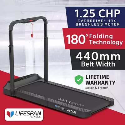 $1179 • Buy Lifespan Fitness V-FOLD Compact Smart Home Treadmill 180 Fold Slim Design