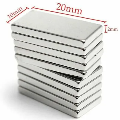 N52 1-50PCS 20x10x2MM Neodymium Block Magnet Super Strong Rare Earth Magnets LOT • $4.49