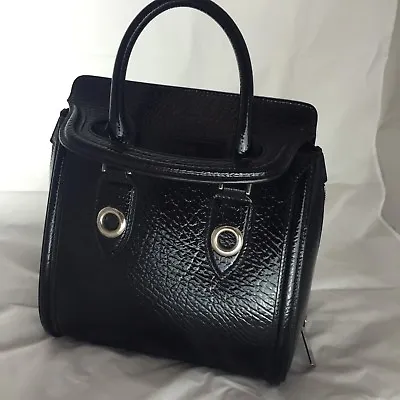 $1499.39 • Buy Alexander McQueen Black Medium Heroin Thick Leather Bag Sleeve Finish Rare $3K+