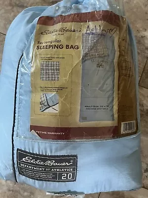 Eddie Bauer Rectangular Sleeping Bag / Comforter Adult 33x75 Inches EUC EB10061 • $35