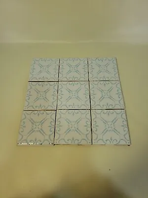 Vintage Reclaimed Bathroom Tile Mid Century Made In Italy Cornflower Blue 4.25  • $9