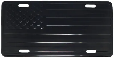 USA American All Black 50 Star Flag Aluminum 6 X12  License Plate Car Tag • $9.11