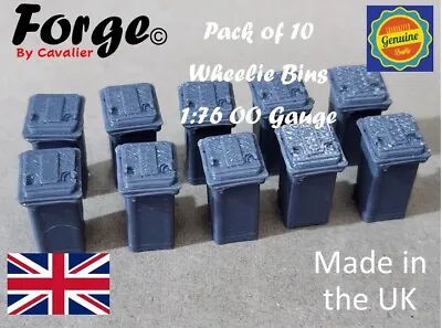 240L Wheelie Bins In OO Gauge - Assorted Colors 1/76 Scale For Model Railways • $10.44