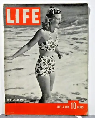 Vintage Life Magazine July 1939 - Swim Suit In Pacific - New York Worlds Fair • $10