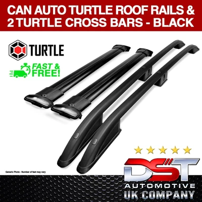 £109.98 • Buy Roof Rack Rails & Cross Bars Set Black For Quality 2004-19 Vw Caddy Maxi Lwb