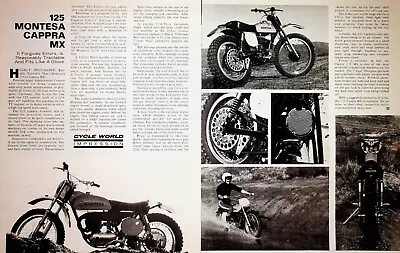 1971 Montesa Cappra MX125 Motocross - 2-Page Vintage Motorcycle Article • $12.57