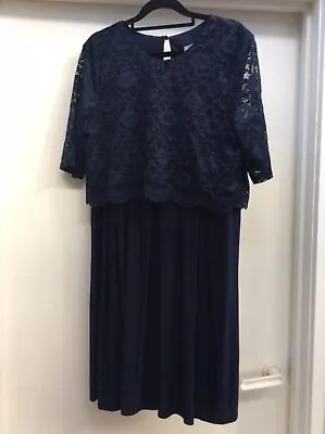 $35 • Buy ASOS Maternity Dark Blue Dress Lace Panel, Nursing Size UK 16 EU 44 US 12 BNWT