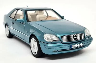 Norev 1/18 Mercedes Benz CL600 Coupe 1997 Blue Met C140 Diecast Scale Model Car • £129.99