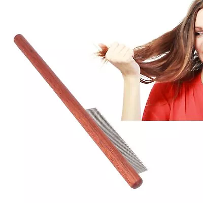 Lice Comb Fine Teeth Ergonomic Wooden Handle Stainless Steel Flea Lice Comb BOO • $10.36