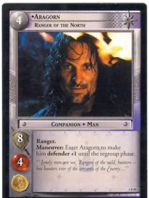 Lord Of The Rings CCG FotR Card 1.R89 Aragorn Ranger Of The North • £7.49