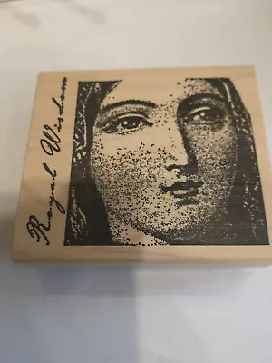 Her Majesty - Queen's Ink - Royal Wisdom Wood Rubber Stamp • $10