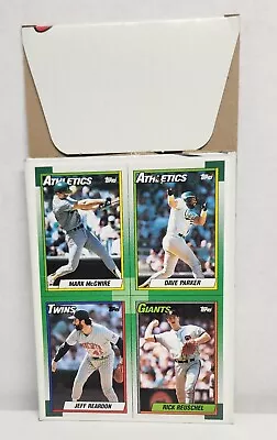 1990 Topps Empty Box Display ~ MARK McGWIRE - DAVE PARKER Reardon Rueschel Cards • $7.27