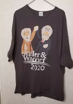 Muppets Statler & Waldorf 2020 4XL Election Short Sleeve Brown Tshirt • $14.99