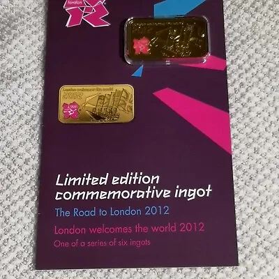 London 2012 Olympics 2012 London Welcomes The World With COA 24k Gold Layered • £22.99