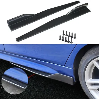 For Infiniti G37 G35 Coupe Side Skirts Splitter Extension Panel Lip Carbon Fiber • $45.98