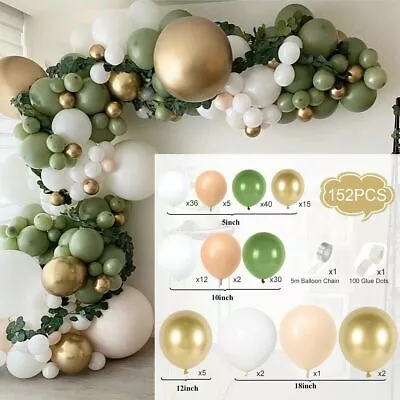 Sage Green Balloon Arch Garland Kit Baby Shower Wedding Birthday Party DIY Decor • $26.99