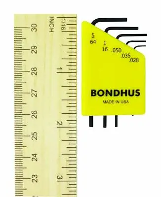 Bondhus 35393 5pc Micro Mini Hex L Wrench Set SAE 5/64  To .028 • $8.50