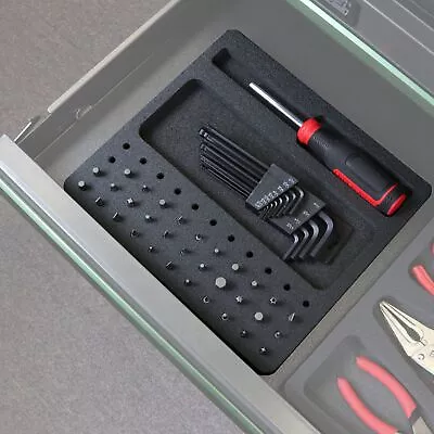 Tool Drawer Organizer Socketed Screwdriver Holder Insert Black Foam Tray • $18.98