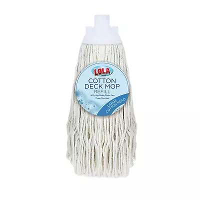 Lola Cotton Deck Wet Mop Replacement Head Soft Cotton Yarn Fits Most Standard • $11.67
