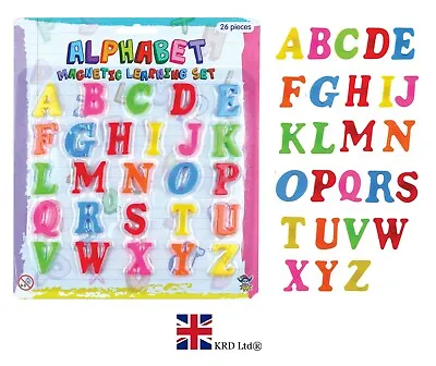 MAGNETIC ALPHABET LETTERS Kids Fridge Magnets Numbers Teaching Learning Toy Set • £3.60