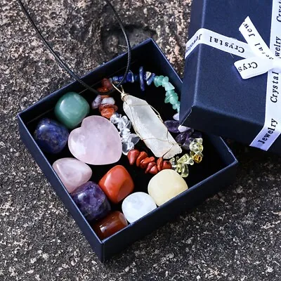 11/1Pc/set Reiki Healing Crystals Kit With Gift Box Natural Crystal Quartz Xmas • $10.96