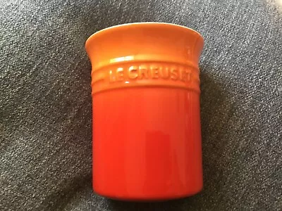 Le Creuset Stoneware Volcanic Orange Utensil Jar 1.1L Height 15cm. • £21.99