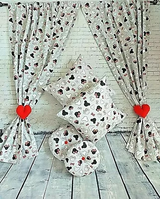 £12.99 • Buy Cotton Mickey Mouse Disney Cartoon Kids Bedroom Nursery Light Curtains No Lining