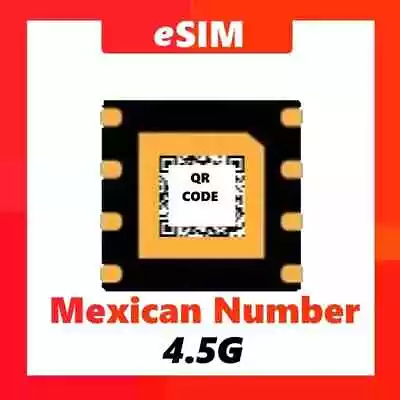 Prepaid E-Sim MEXICO + Calls Included 1 Month Of Service Esim • $12