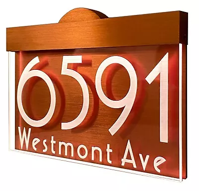 £135.75 • Buy 12-16V AC Dusk Dawn Illuminated LED Lighted Address Sign Plaque House Number
