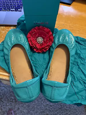 Tieks Size 8 - Tieks Blue Patent - Worn Once! • $75