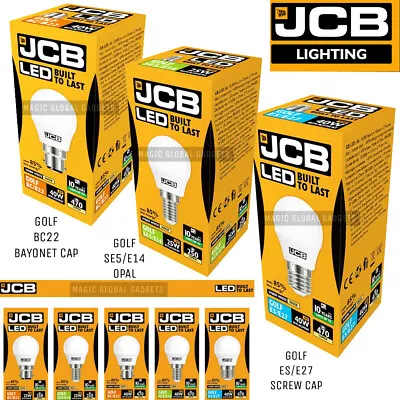 JCB LED 6W SES E14 BC ES Golf Ball Globe Lamp Light Bulbs Warm Cool White A+ • £6.25