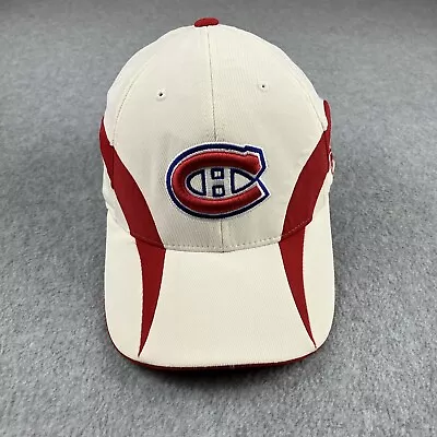 Montreal Canadiens Reebok Hat White Stretch Fitted One Size Flexfit Cap • $8.74