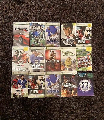 $14.99 • Buy Xbox 360 Games Manuals ONLY Bundle Collection Sonic Fifa Shrek Fable