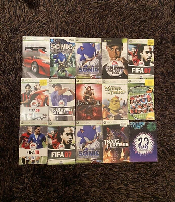 $14.99 • Buy Xbox 360 Games Manuals ONLY Bundle Collection Sonic Fifa Shrek Fable