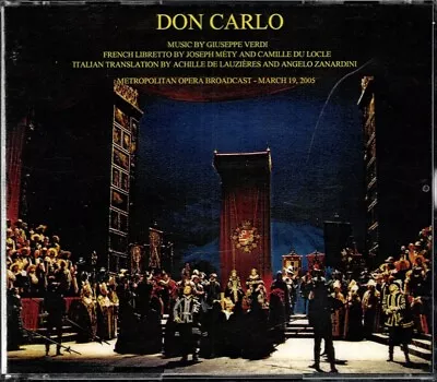 Metropolitan Opera Broadcast - Don Carlo Music By Giuseppe Verdi 4 CD Set RARE • $29.95