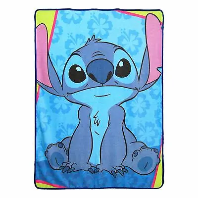 Lilo & Stitch Disney Stitch Bad But Cute Soft Plush Blanket Warm 46  X 60'' • $34.13