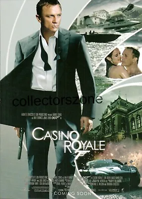 2012 Casino Royale James Bond Movie Film Advertising Postcard Unposted • £6