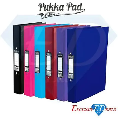 £5.45 • Buy Pukka A4 2-Ring, Ring Binders Assorted Colours Paper Presentation & Work Folder 